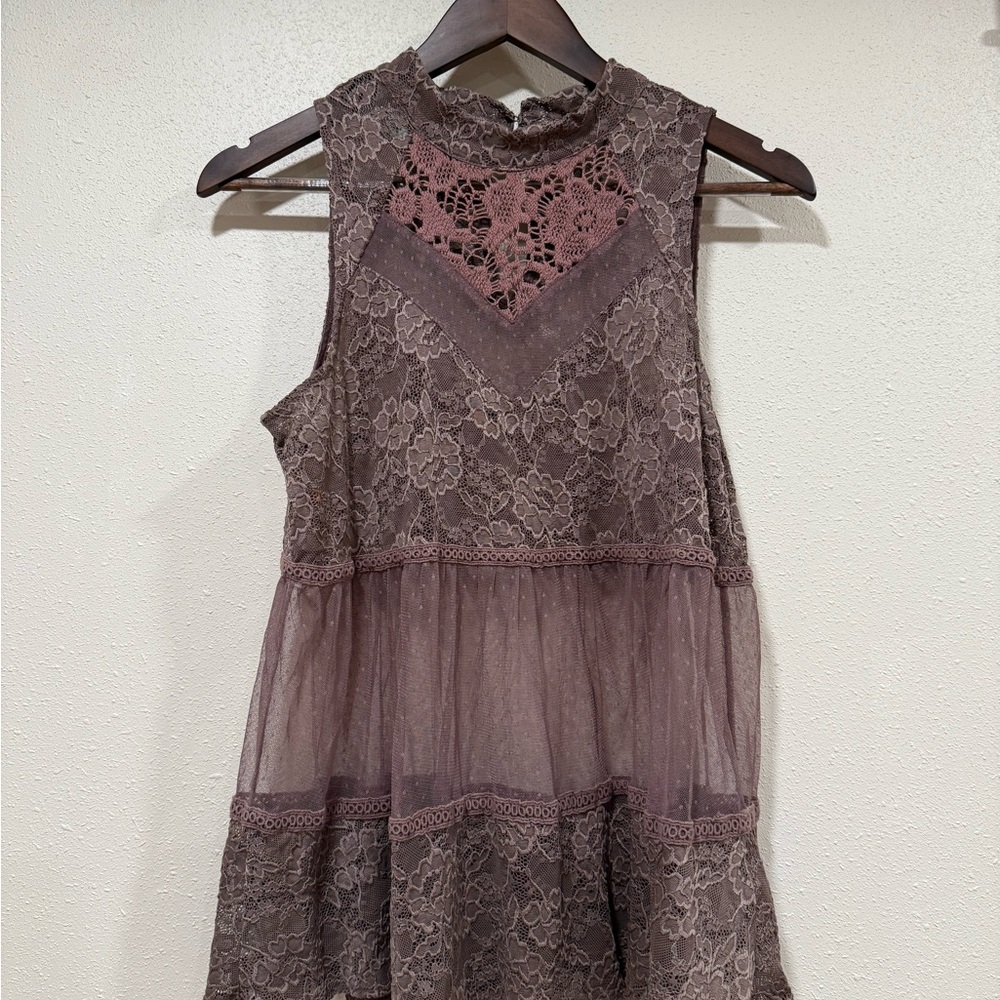Maurices Lace Dress in Dusty Purple